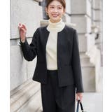 【洗える/イージーケア/ストレッチ】パウダーツイルキーネックジャケット | a.v.v【WOMEN】 | 詳細画像1 