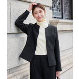 【洗える/イージーケア/ストレッチ】パウダーツイルキーネックジャケット | a.v.v【WOMEN】 | 詳細画像15 