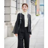【洗える/イージーケア/ストレッチ】パウダーツイルキーネックジャケット | a.v.v【WOMEN】 | 詳細画像21 