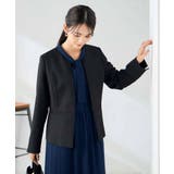 【洗える/イージーケア/ストレッチ】パウダーツイルキーネックジャケット | a.v.v【WOMEN】 | 詳細画像27 