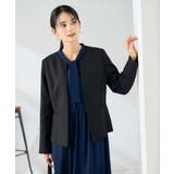 【洗える/イージーケア/ストレッチ】パウダーツイルキーネックジャケット | a.v.v【WOMEN】 | 詳細画像28 