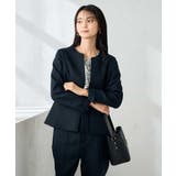 【洗える/イージーケア/ストレッチ】パウダーツイルキーネックジャケット | a.v.v【WOMEN】 | 詳細画像3 