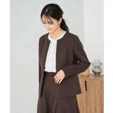 【洗える/イージーケア/ストレッチ】パウダーツイルキーネックジャケット | a.v.v【WOMEN】 | 詳細画像9 