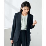 【洗える/イージーケア/ストレッチ】パウダーツイルテーラードジャケット | a.v.v【WOMEN】 | 詳細画像2
