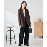 【洗える/イージーケア/ストレッチ】パウダーツイルダブルブレストジャケット | a.v.v【WOMEN】 | 詳細画像10 