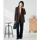 【洗える/イージーケア/ストレッチ】パウダーツイルダブルブレストジャケット | a.v.v【WOMEN】 | 詳細画像12 