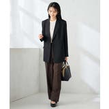 【洗える/イージーケア/ストレッチ】パウダーツイルダブルブレストジャケット | a.v.v【WOMEN】 | 詳細画像21 