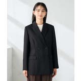 【洗える/イージーケア/ストレッチ】パウダーツイルダブルブレストジャケット | a.v.v【WOMEN】 | 詳細画像26 