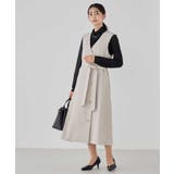 【洗える/ストレッチ/セットアップ対応】ダブルクロスロングジレワンピース | a.v.v【WOMEN】 | 詳細画像12