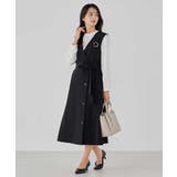 【洗える/ストレッチ/セットアップ対応】ダブルクロスロングジレワンピース | a.v.v【WOMEN】 | 詳細画像14