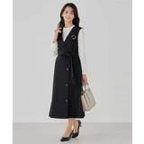 【洗える/ストレッチ/セットアップ対応】ダブルクロスロングジレワンピース | a.v.v【WOMEN】 | 詳細画像15