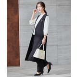 【洗える/ストレッチ/セットアップ対応】ダブルクロスロングジレワンピース | a.v.v【WOMEN】 | 詳細画像19