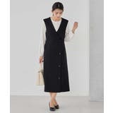 【洗える/ストレッチ/セットアップ対応】ダブルクロスロングジレワンピース | a.v.v【WOMEN】 | 詳細画像24