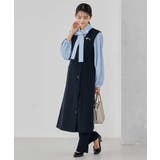 【洗える/ストレッチ/セットアップ対応】ダブルクロスロングジレワンピース | a.v.v【WOMEN】 | 詳細画像4