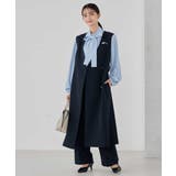 【洗える/ストレッチ/セットアップ対応】ダブルクロスロングジレワンピース | a.v.v【WOMEN】 | 詳細画像5