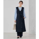 【洗える/ストレッチ/セットアップ対応】ダブルクロスロングジレワンピース | a.v.v【WOMEN】 | 詳細画像7