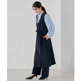 【洗える/ストレッチ/セットアップ対応】ダブルクロスロングジレワンピース | a.v.v【WOMEN】 | 詳細画像8