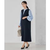 【洗える/ストレッチ】ダブルクロスジャンパードレス | a.v.v【WOMEN】 | 詳細画像3