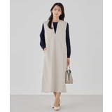 グレージュ | 【洗える/ストレッチ】ダブルクロスジャンパードレス | a.v.v【WOMEN】