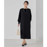 ブラック | 【洗える/ストレッチ】ダブルクロスジャンパードレス | a.v.v【WOMEN】