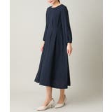 【洗える/帯電防止】ウエストタックワンピース | a.v.v【WOMEN】 | 詳細画像1