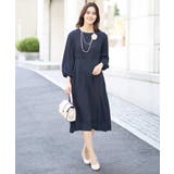 【洗える/帯電防止】ウエストタックワンピース | a.v.v【WOMEN】 | 詳細画像2