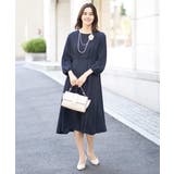 【洗える/帯電防止】ウエストタックワンピース | a.v.v【WOMEN】 | 詳細画像3