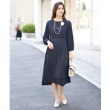 【洗える/帯電防止】ウエストタックワンピース | a.v.v【WOMEN】 | 詳細画像4