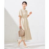 グレージュ | 【洗える】ベルト付切り替えワンピース | a.v.v【WOMEN】