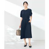 【洗える/ストレッチ】ベルト付フロントプリーツワンピース | a.v.v【WOMEN】 | 詳細画像4