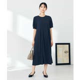【洗える/ストレッチ】ベルト付フロントプリーツワンピース | a.v.v【WOMEN】 | 詳細画像8