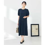 【洗える/ストレッチ】ベルト付フロントプリーツワンピース | a.v.v【WOMEN】 | 詳細画像9