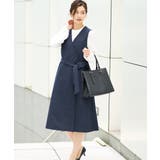 ネイビー | スカルノテックスロングジレ ワンピース | a.v.v【WOMEN】