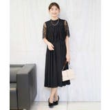 ブラック | レースドッキングワンピース | a.v.v【WOMEN】