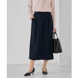 ネイビー | サテンナロースカート【洗える/速乾/毛玉になりにくい/イージーケア】 | a.v.v【WOMEN】
