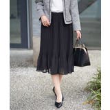 ブラック | 【洗濯機で洗える】シフォンプリーツスカート | a.v.v【WOMEN】