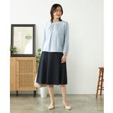 【洗える/ストレッチ/UVカット】麻調ストレッチフレアスカート | a.v.v【WOMEN】 | 詳細画像14 