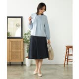 【洗える/ストレッチ/UVカット】麻調ストレッチフレアスカート | a.v.v【WOMEN】 | 詳細画像15 