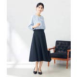 【洗える/ストレッチ/UVカット】麻調ストレッチフレアスカート | a.v.v【WOMEN】 | 詳細画像6 