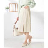 ベージュ | 【洗える/ストレッチ/UVカット】麻調ストレッチタイトスカート | a.v.v【WOMEN】