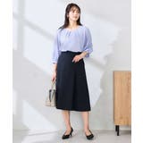 【洗える/UVカット】リネンライクストレッチフレアスカート | a.v.v【WOMEN】 | 詳細画像5 