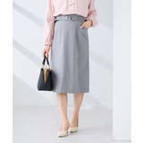 グレー | 【洗える/UVカット】リネンライクストレッチタイトスカート | a.v.v【WOMEN】