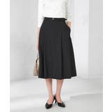 ブラック | 【洗える/イージーケア/吸水速乾/ストレッチ】梳毛調フレアスカート | a.v.v【WOMEN】