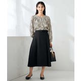 【洗える/イージーケア/ストレッチ】パウダーツイルフレアスカート | a.v.v【WOMEN】 | 詳細画像13