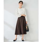 【洗える/イージーケア/ストレッチ】パウダーツイルフレアスカート | a.v.v【WOMEN】 | 詳細画像6