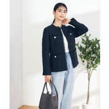 ネイビー | ツイードジャケット | a.v.v【WOMEN】