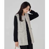 ミックスツイードペプラムジレ | a.v.v【WOMEN】 | 詳細画像10 