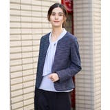 カルゼストレッチツイードキーネックジャケット | a.v.v【WOMEN】 | 詳細画像17