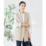 【洗える/ストレッチ/UVカット】麻調ストレッチダブルジレ | a.v.v【WOMEN】 | 詳細画像11 