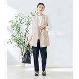 【洗える/ストレッチ/UVカット】麻調ストレッチダブルジレ | a.v.v【WOMEN】 | 詳細画像13 